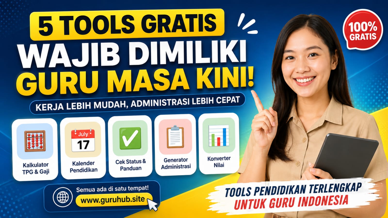 5 TOOLS GRATIS YANG WAJIB DIMILIKI GURU AGAR PEKERJAAN LEBIH MUDAH DAN EFISIEN